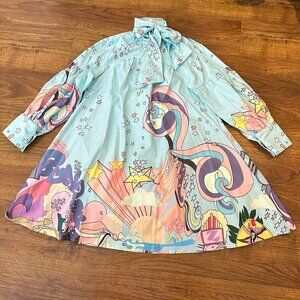Fun artistic trapeze printed dress